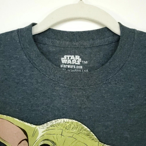 Stars Wars The Mandalorian The Child Womens T-shirt Size Small Gray Short Sleeve - Picture 6 of 10